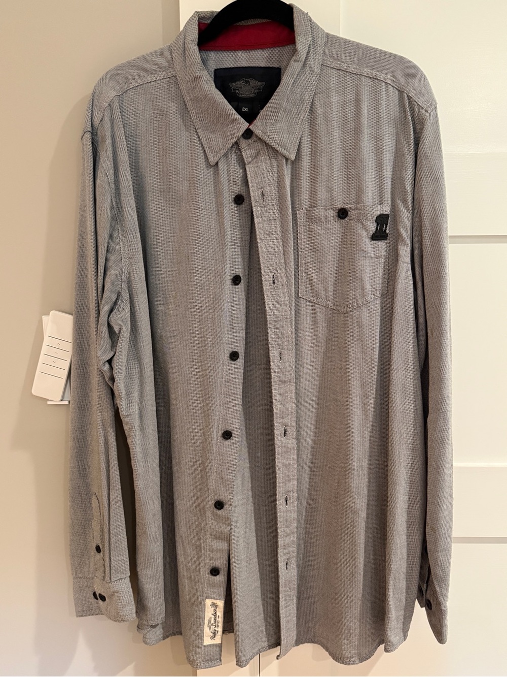 Harley-Davidson Men's Button-Down Shirt with Dark Buttons